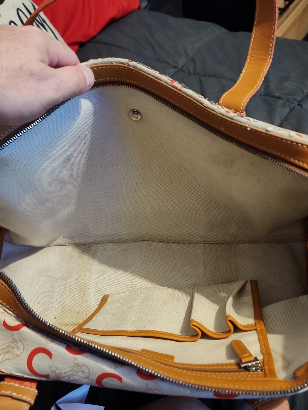 Authentic CELINE Paris Cream Canvas Travel Duffel Bag - New With Tags! - Picture 8 of 12